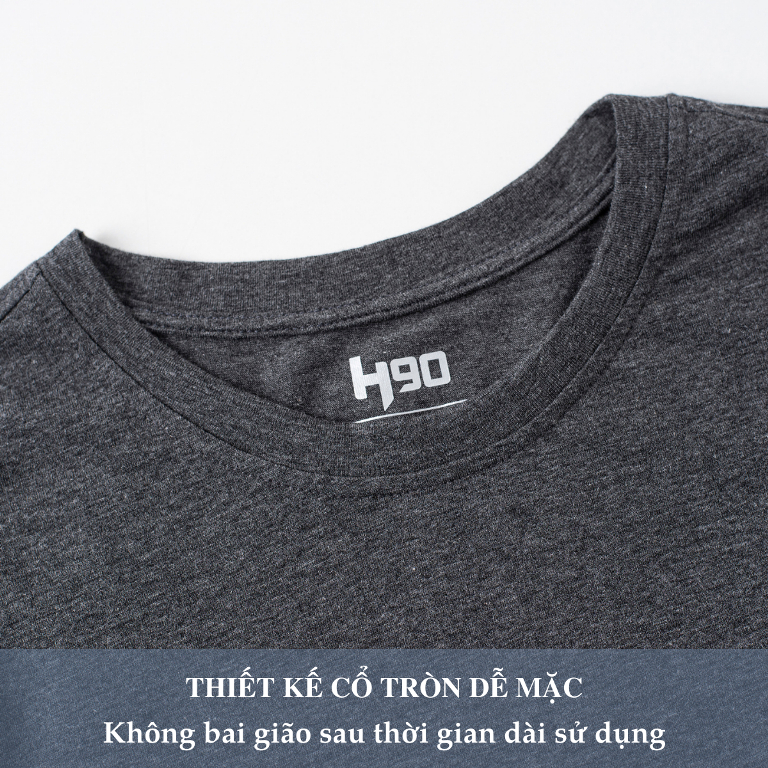 Áo Thun Dài Tay Thu Đông H90 Nam Cổ Tròn Chất Cotton Thấm Hút Co Giãn Thoải Mái HLTC001