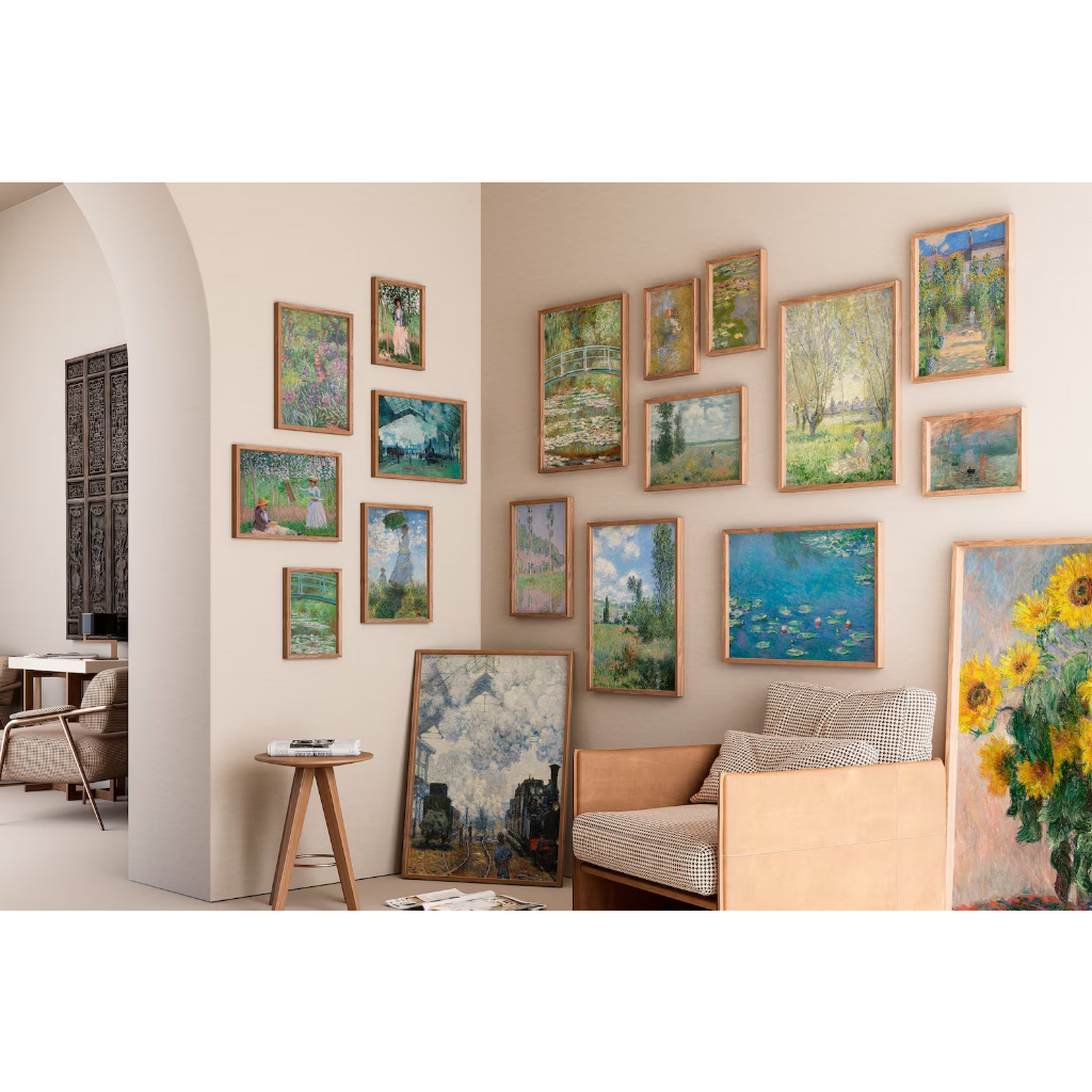 Tranh Monet - Tranh In Canvas, Khung Gỗ Rustic - Tranh Treo Tường Nghệ Thuật