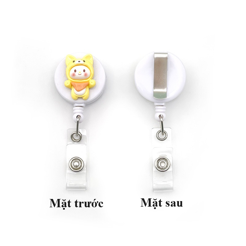 Móc - Kẹp bảng tên học sinh, sinh viên, nhân viê họa tiết dễ thương có thể kéo dãn CS95