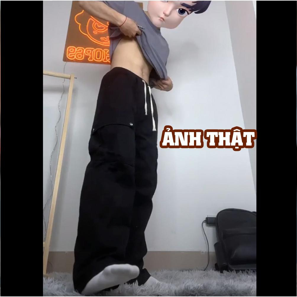 Quần túi hộp ống rộng vải kaki phong cách hip hop đường phố cá tính Q002