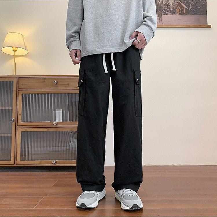 Quần túi hộp ống rộng vải kaki phong cách hip hop đường phố cá tính Q002