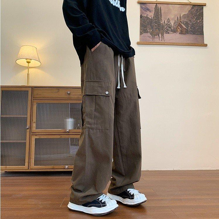 Quần túi hộp ống rộng vải kaki phong cách hip hop đường phố cá tính Q002