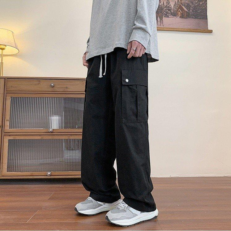 Quần túi hộp ống rộng vải kaki phong cách hip hop đường phố cá tính Q002