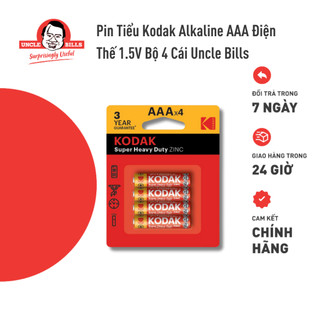 Bộ 4 Pin Tiểu Kodak AAA Điện Thế 1.5V Uncle Bills IB0120 - Hàng Chính Hãng