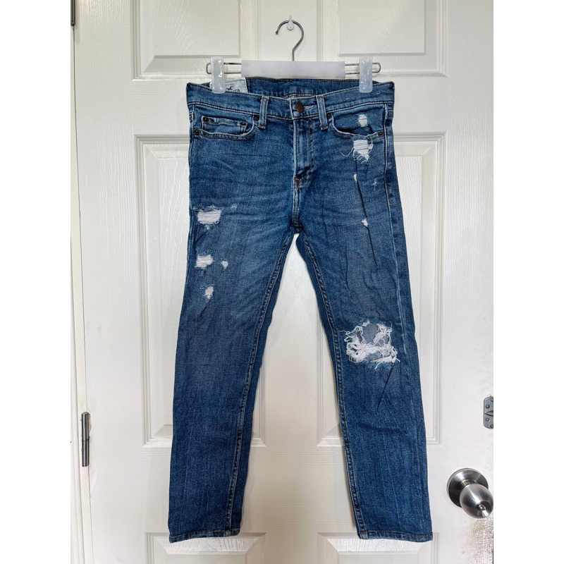 Quần jean rách xanh đậm