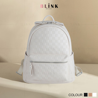 Balo da đi học thời trang họa tiết caro dập nổi EAZY BLN18 Balo đi học da nữ nam đựng laptop , Cặp đi học da