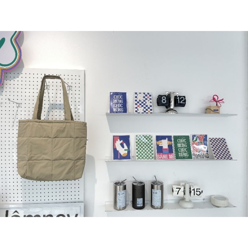 Túi tote Lapin màu đen/be/rêu/hồng/xám/xanh | túi hộp đen/hồng