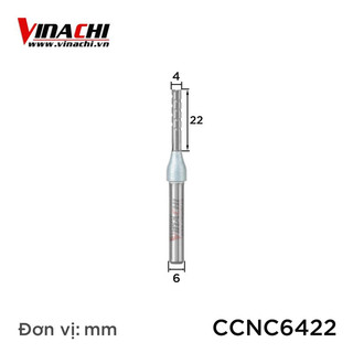 Mũi cắt CNC Tideway 2 cánh cốt 6mm