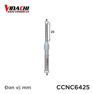 Mũi cắt CNC Tideway 2 cánh cốt 6mm