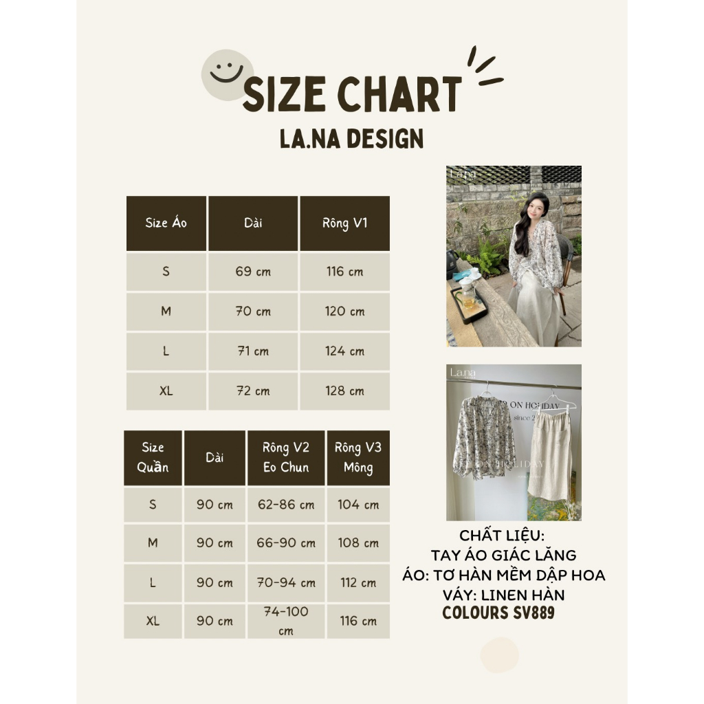 Váy thiết kế cao cấp La.na set váy bánh bèo dài tay cá tính hoạ tiết hoa - SV889