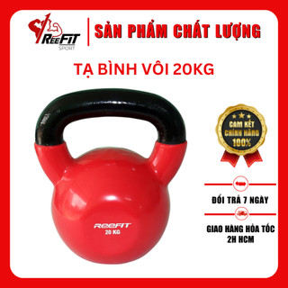 Tạ bình vôi tạ quai xách tạ ấm tạ Squat bọc cao su nhập khẩu cao cấp Reefit 20kg