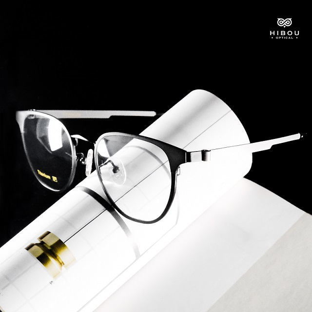 Gọng kính cận oversized nam nữ TV8924 - Hibou Optical tặng kèm hộp và khăn lau kính chuyên dụng
