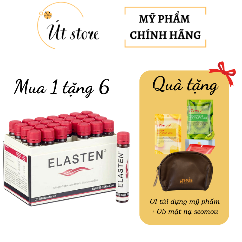 Nước uống Collagen Elasten của Đức giúp đẹp da, chống lão hóa da hàng công ty chính hãng tách lẻ - Út store