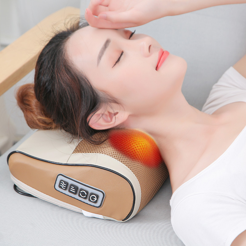 Gối Massage 16 Bi MARIC Hồng Ngoại Vai Gáy Toàn Thân.