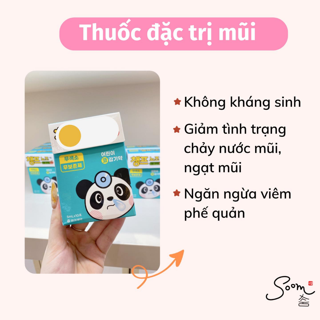 Siro giảm sổ mũi cho bé CHÍNH HÃNG Hàn Quốc hộp 10 túi x5ml