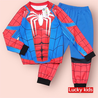 BỘ ĐỒ NGỦ SIÊU NHÂN NHỆN TAY DÀI THUN LẠNH SAMKIDS