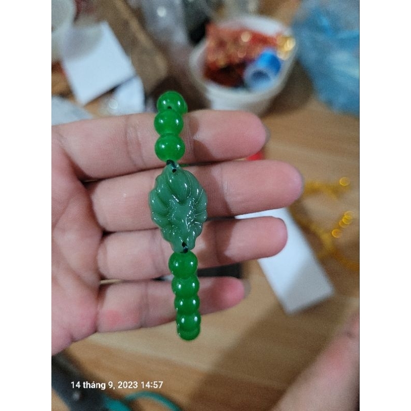 VÒNG TAY HỒ LY CHÍN ĐUÔI  hạt 8 li