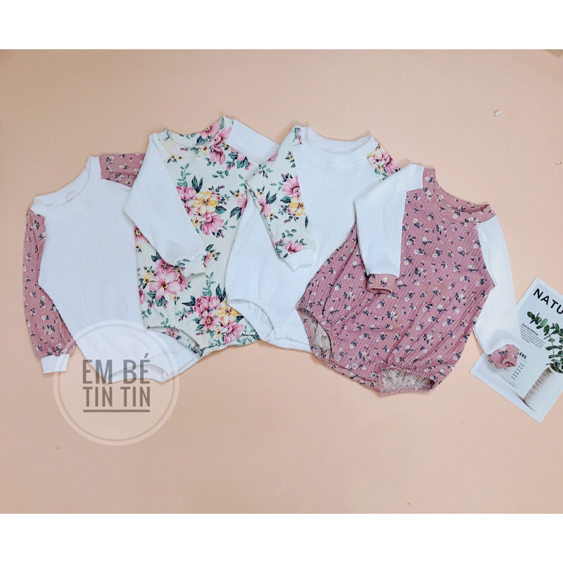 Body chip dài tay cho bé gái ( size 3m đến 24m)