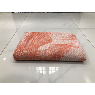 Mền chỉ cotton con công cam 1m6 x 2m , nặng 750g - 800g