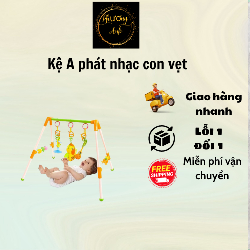 Kệ chữ A con vẹt phát nhạc cho bé phát triển toàn diện
