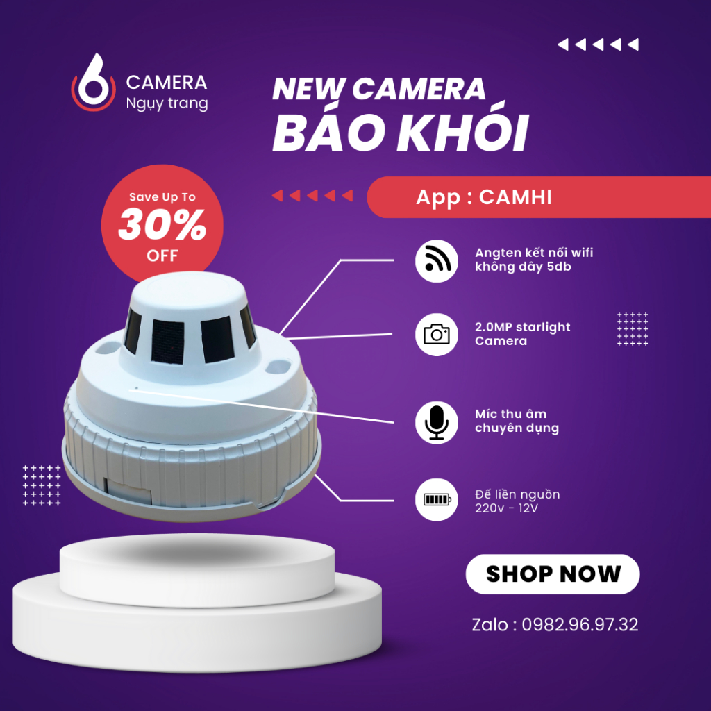 "BÁO KHÓI" CAMERA WIFI 2.0MP FULL HD Siêu nét - " ĐẠI HẠ GIÁ "