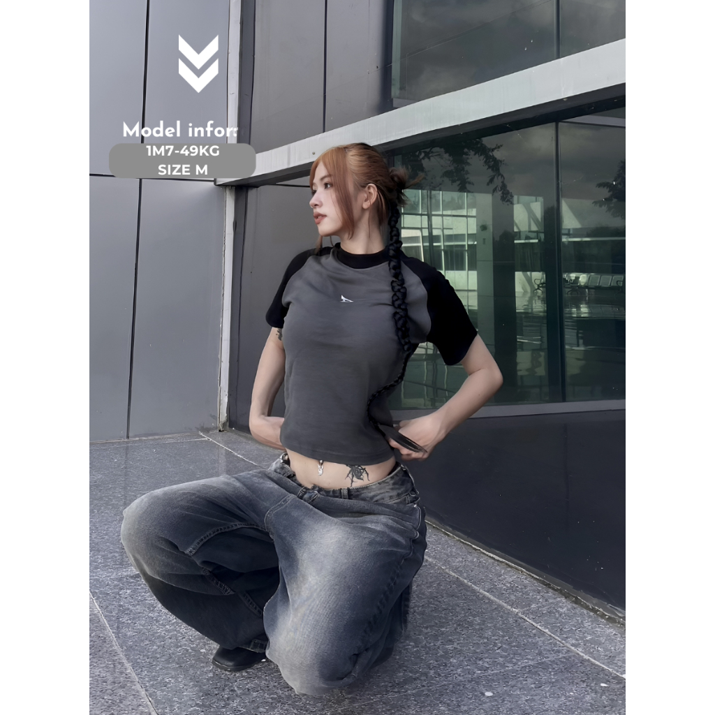 Áo Baby Tee Raglan Local Brand Unisex Devotus Premium 100% Cotton Form Body Fit Fullbox - in logo