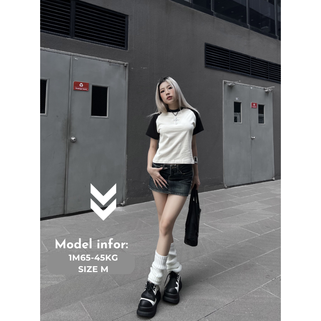 Áo Baby Tee Raglan Local Brand Unisex Devotus Premium 100% Cotton Form Body Fit Fullbox - in logo