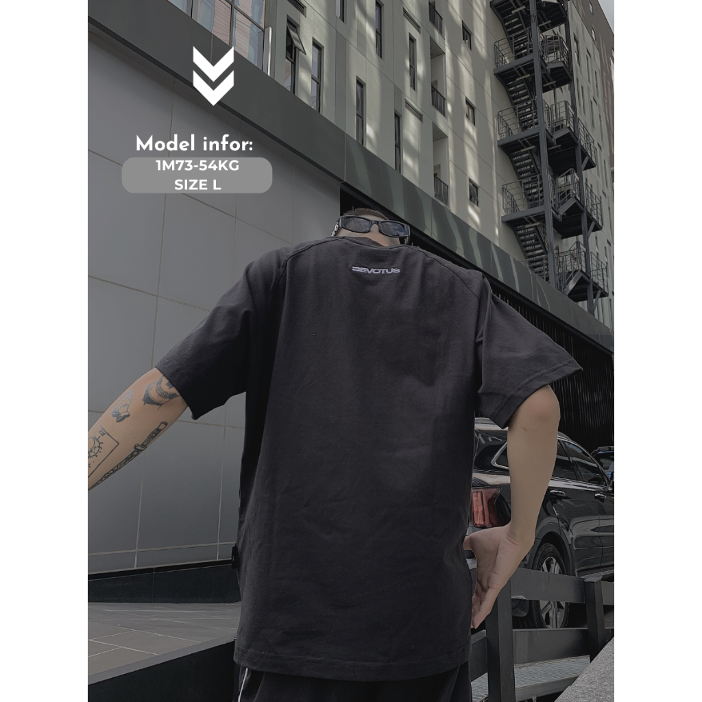 Áo thun phối Dy2k Local Brand Unisex Devotus Premium 100% Cotton form Oversize Fullbox - Thêu logo