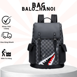 Balo da cá mập ba lô da thời trang nam nữ balô da lv da pu cao cấp balo đi học ulzzang balo đựng laptop 15.6 inh