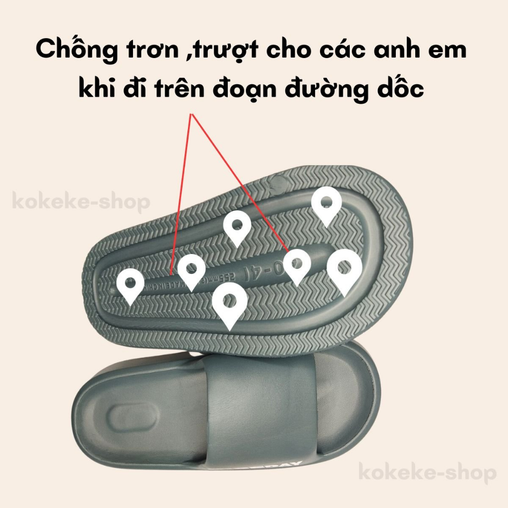 Dép bánh mì nam,NICEDAY,dép quai ngang nam,dép nam đế cao,dép quai ngang đế cao,dép đế xuồng,dép nam đẹp,lên chân cực êm