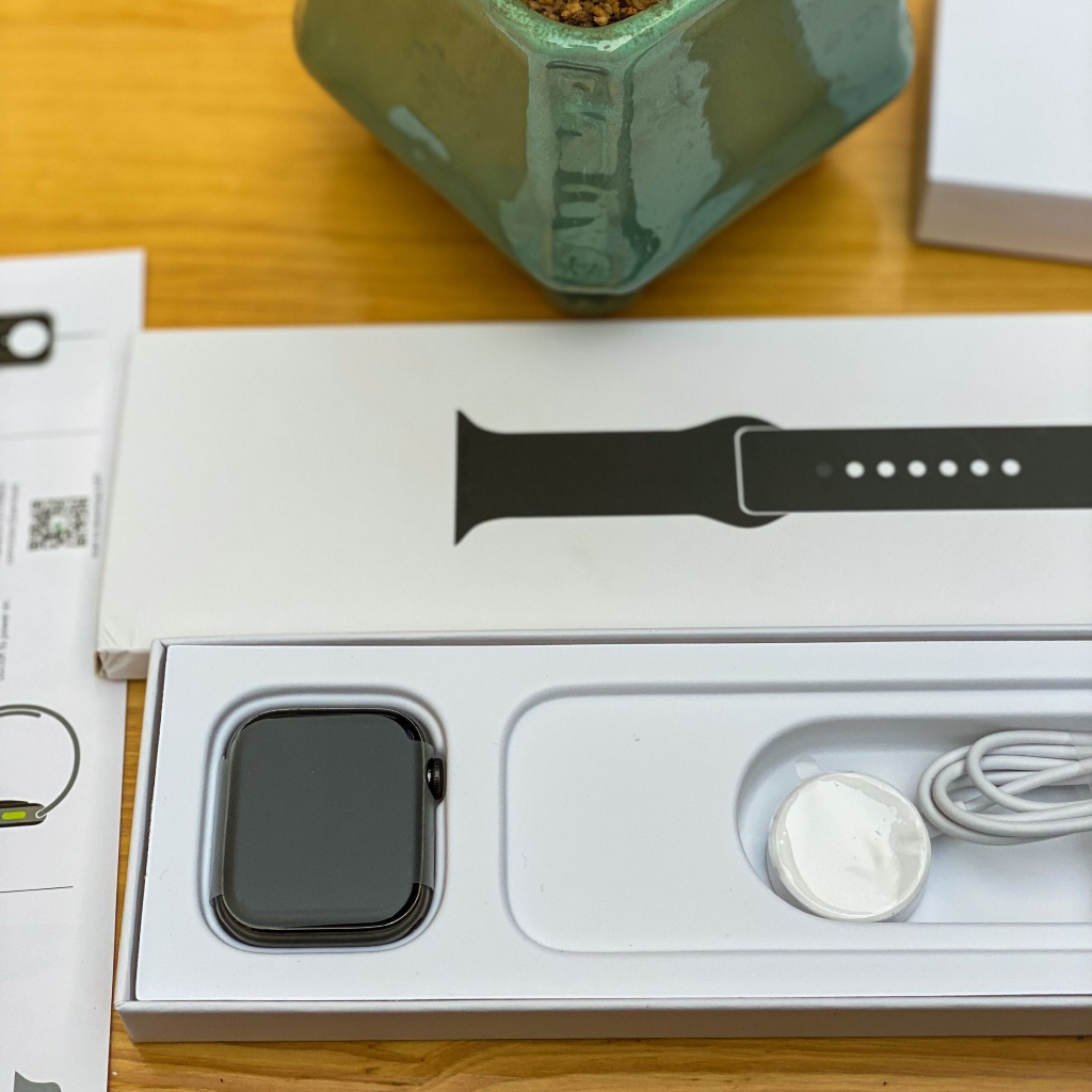 Đồng Hồ Thông Minh Seri8 LOGO Tao' Bản Viền Thép, Màn Hình Tràn Viền, Cảm Ứng Mượt, Full Tính Năng - BH 2 Năm - AzaStore