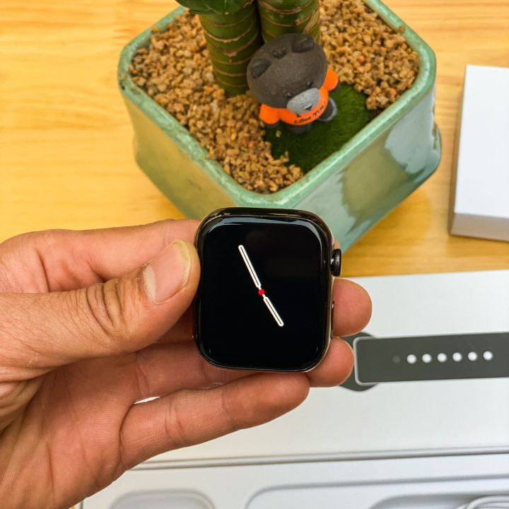 Đồng Hồ Thông Minh Seri8 LOGO Tao' Bản Viền Thép, Màn Hình Tràn Viền, Cảm Ứng Mượt, Full Tính Năng - BH 2 Năm - AzaStore