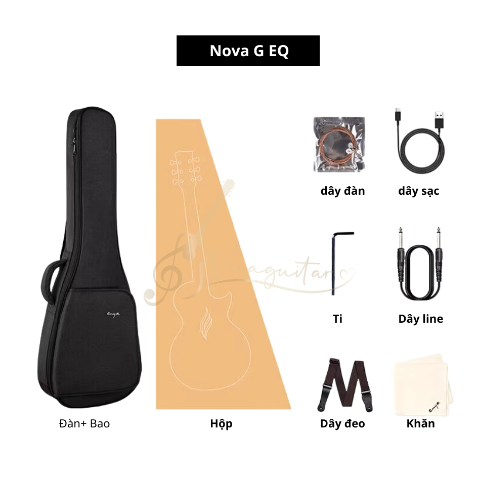 Đàn Guitar Accoustic Enya Nova Go 2023 Chính Hãng Có Phiên Bản EQ- Kèm Full Phụ Kiện Hãng