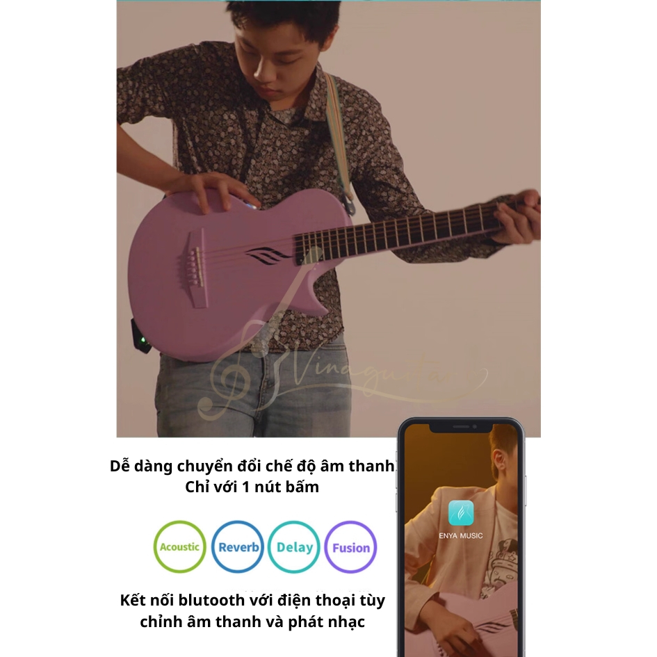Đàn Guitar Accoustic Enya Nova Go 2023 Chính Hãng Có Phiên Bản EQ- Kèm Full Phụ Kiện Hãng