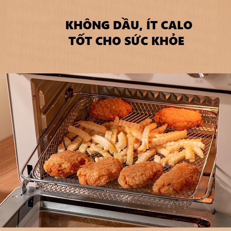 Nồi Chiên Không Dầu Lò Nướng Đa Năng Qcooker CR-KQK01 Dung Tích 20L Công Suất 1400W Hàng Chính Hãng Bảo Hành 12 Tháng