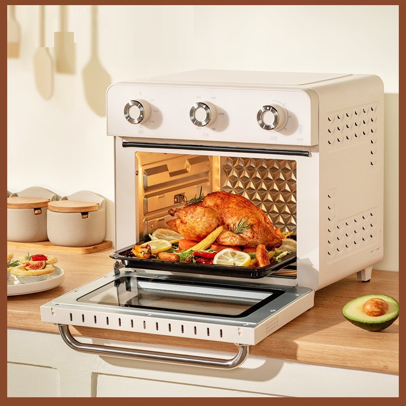 Nồi Chiên Không Dầu Lò Nướng Đa Năng Qcooker CR-KQK01 Dung Tích 20L Công Suất 1400W Hàng Chính Hãng Bảo Hành 12 Tháng