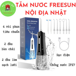 [Mẫu mới, sẵn] - 8 đầu thay thế-  Feedback 5 sao- Máy tăm nước Freesun cao cấp nội địa Nhật