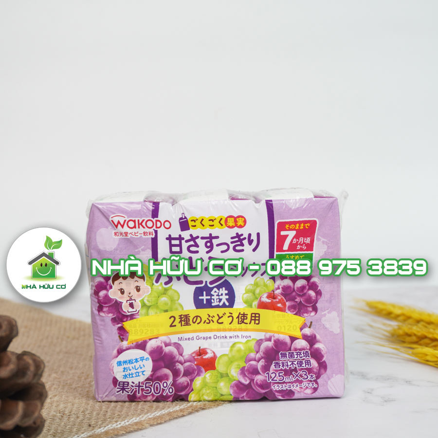 Nước ép trái cây WAKODO cho bé Nhật Bản - Date: 3/2024 - Nhà hữu cơ