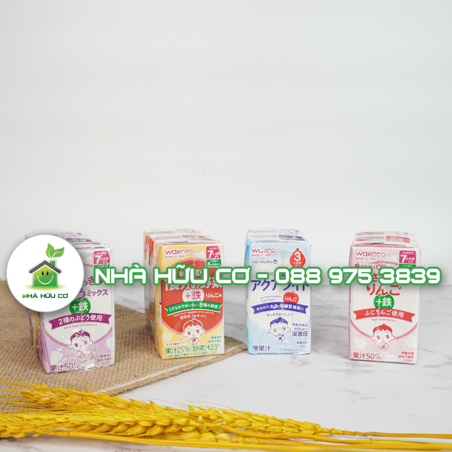 Nước ép trái cây WAKODO cho bé Nhật Bản - Date: 3/2024 - Nhà hữu cơ