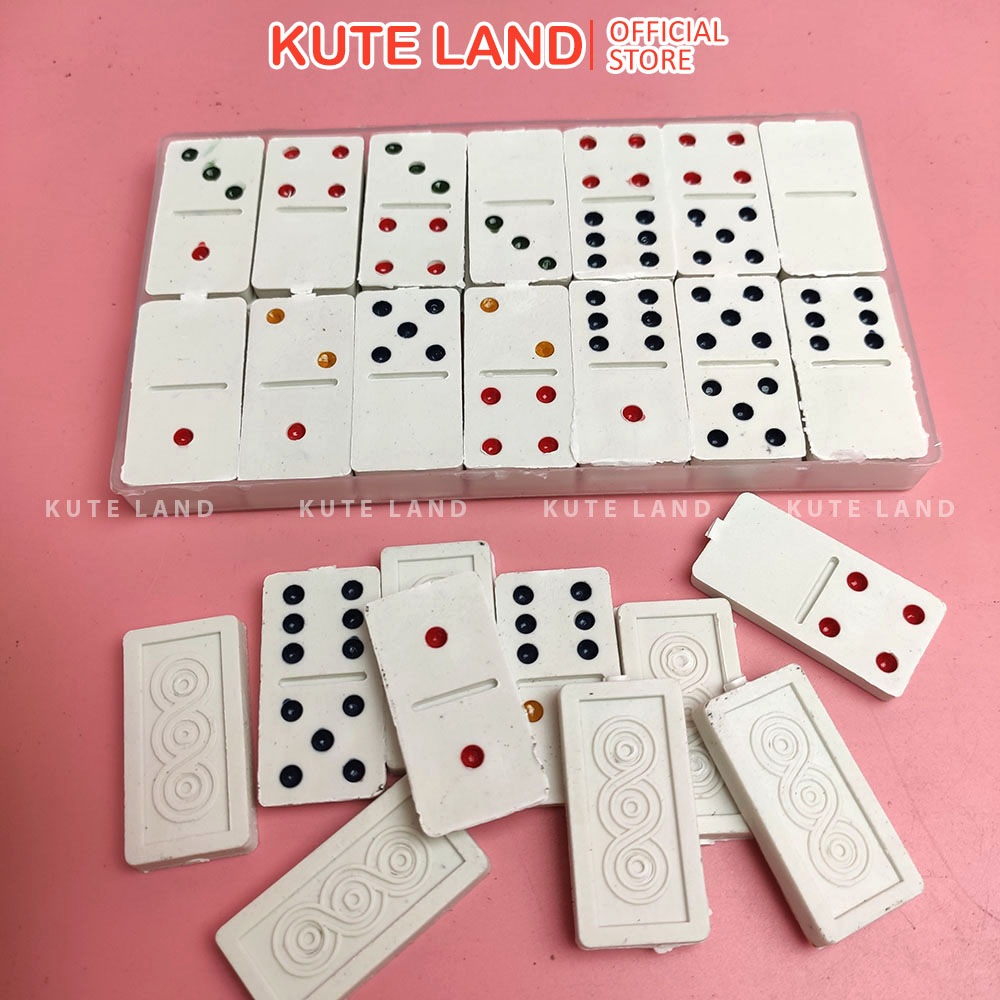 Bộ Cờ Domino 28 quân màu trắng chất liệu nhựa quân cờ được làm tỉ mỉ an toàn CDMN4