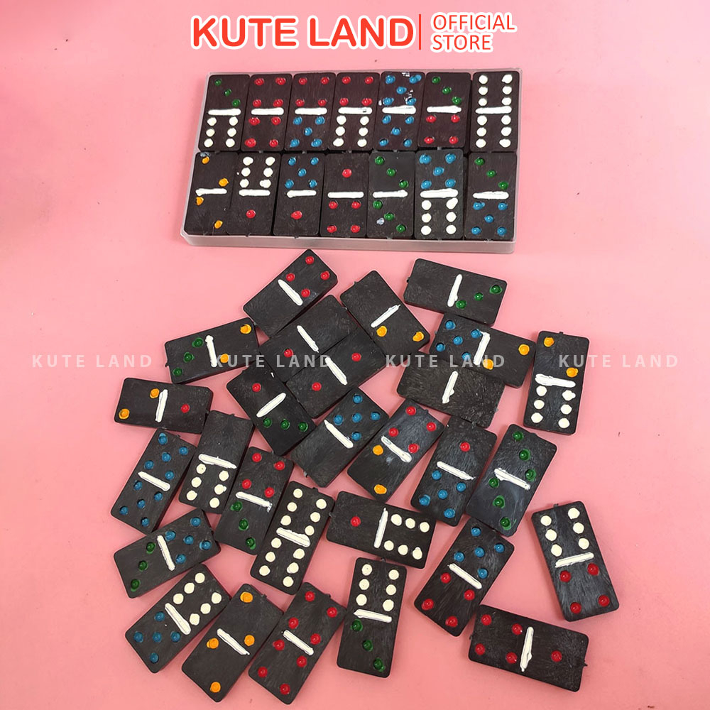 Bộ Cờ Domino 28 quân màu đen chất liệu nhựa quân cờ được làm tỉ mỉ an toàn CDMN3