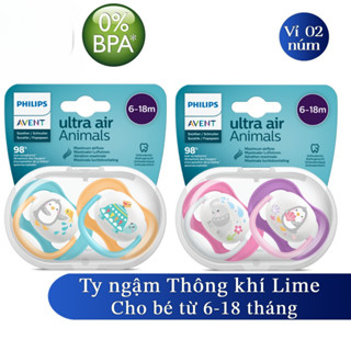 Philips Avent núm ty ngậm thông khí 6-18 tháng, vỉ đôi SCF080/07