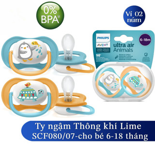Philips Avent núm ty ngậm thông khí 6-18 tháng, vỉ đôi SCF080/07