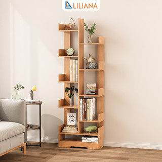 Kệ sách để sàn 11 tầng hình cây decor phòng làm việc thương hiệu Liliana - LP66
