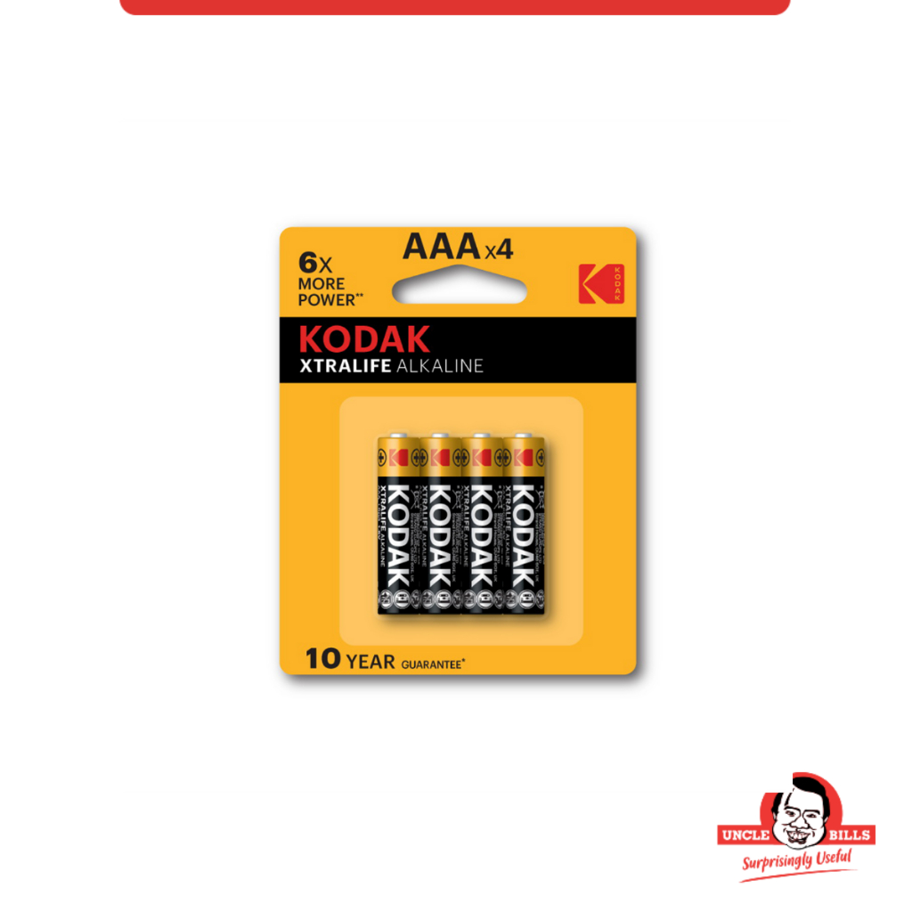 Bộ 4 Pin tiểu Kodak Alkaline AAA điện thế 1.5V Uncle Bills IB0124