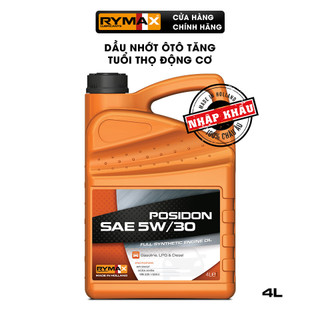 Dầu nhớt Ôtô - Xe Hơi tăng tuổi thọ động cơ Rymax Posidon SAE 5W30 (4L-5L) - Hàng nhập khẩu Châu Âu