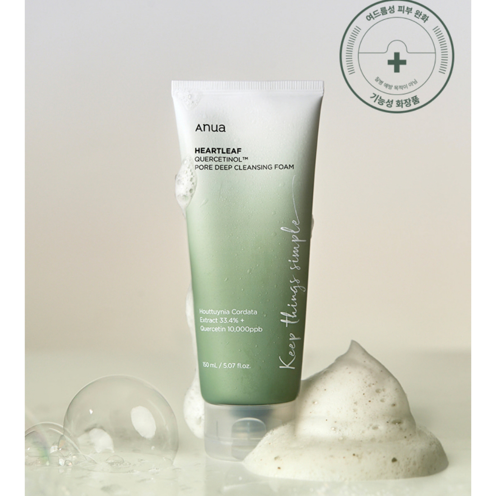 Sữa rửa mặt Anua Heartleaf Quercetinol Pore Deep Cleansing Foam 150ml