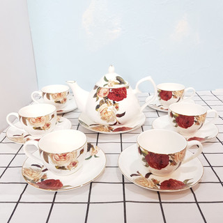 Bộ tách trà sứ xương Bone Porcelain 146773 - Có hộp quà tặng quai xách