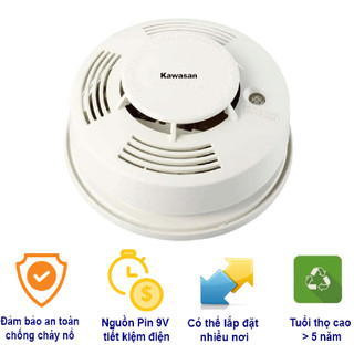 Đầu báo khói hoạt động độc lập Kawasan KW- SM07, phát hiện cháy kip thời, phòng tránh hỏa hoạn
