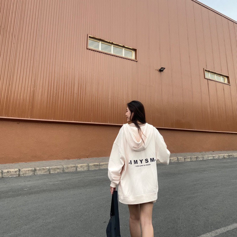 Hoodie Zip IMYSM , Áo Khoác Nỉ Bông Mũ Trùm Form Rộng Cao Cấp